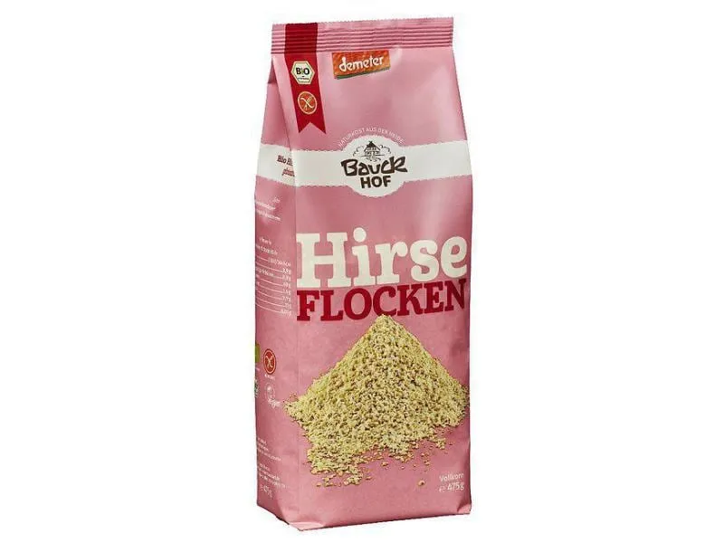 Bauck Mühle Bio Demeter Hirseflocken glutenfrei 475 g Bauck Mühle Bio Demeter Hirseflocken glutenfrei 475 g