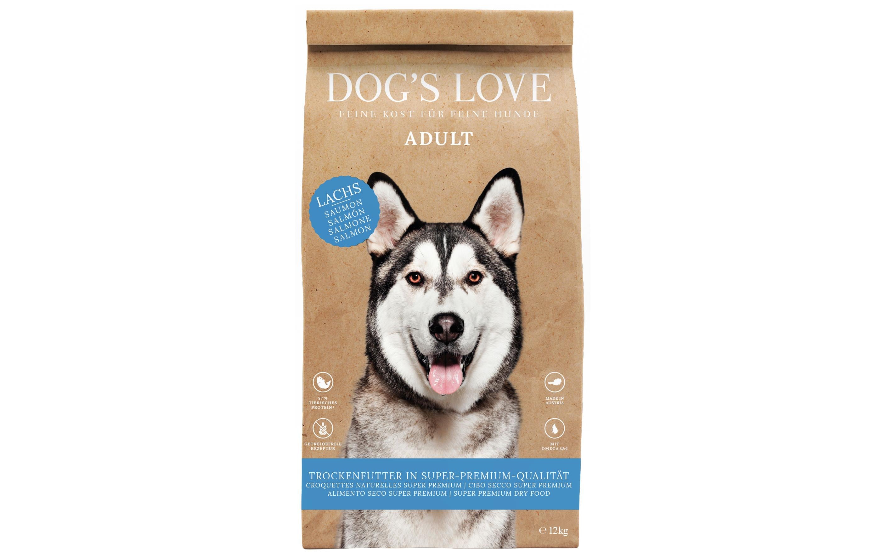 Dog's Love Trockenfutter Adult, Lachs und Forelle, 12 kg