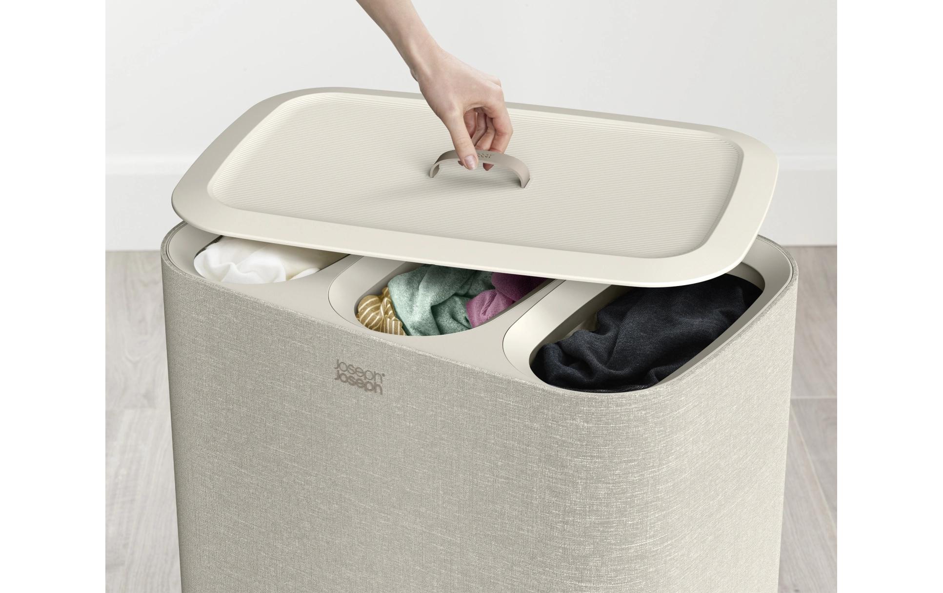 Joseph Joseph Wäschesammler Tota Trio 90 L, 3x 30 L, Ecru