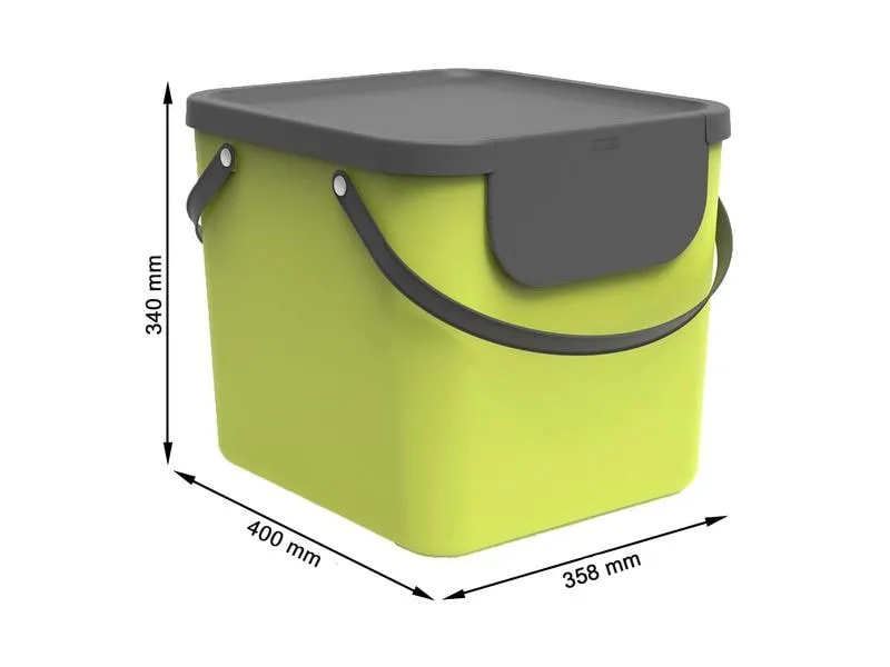Rotho Recyclingbehälter Albula 40 l, Lime Grün Rotho Recyclingbehälter Albula 40 l, Lime Grün