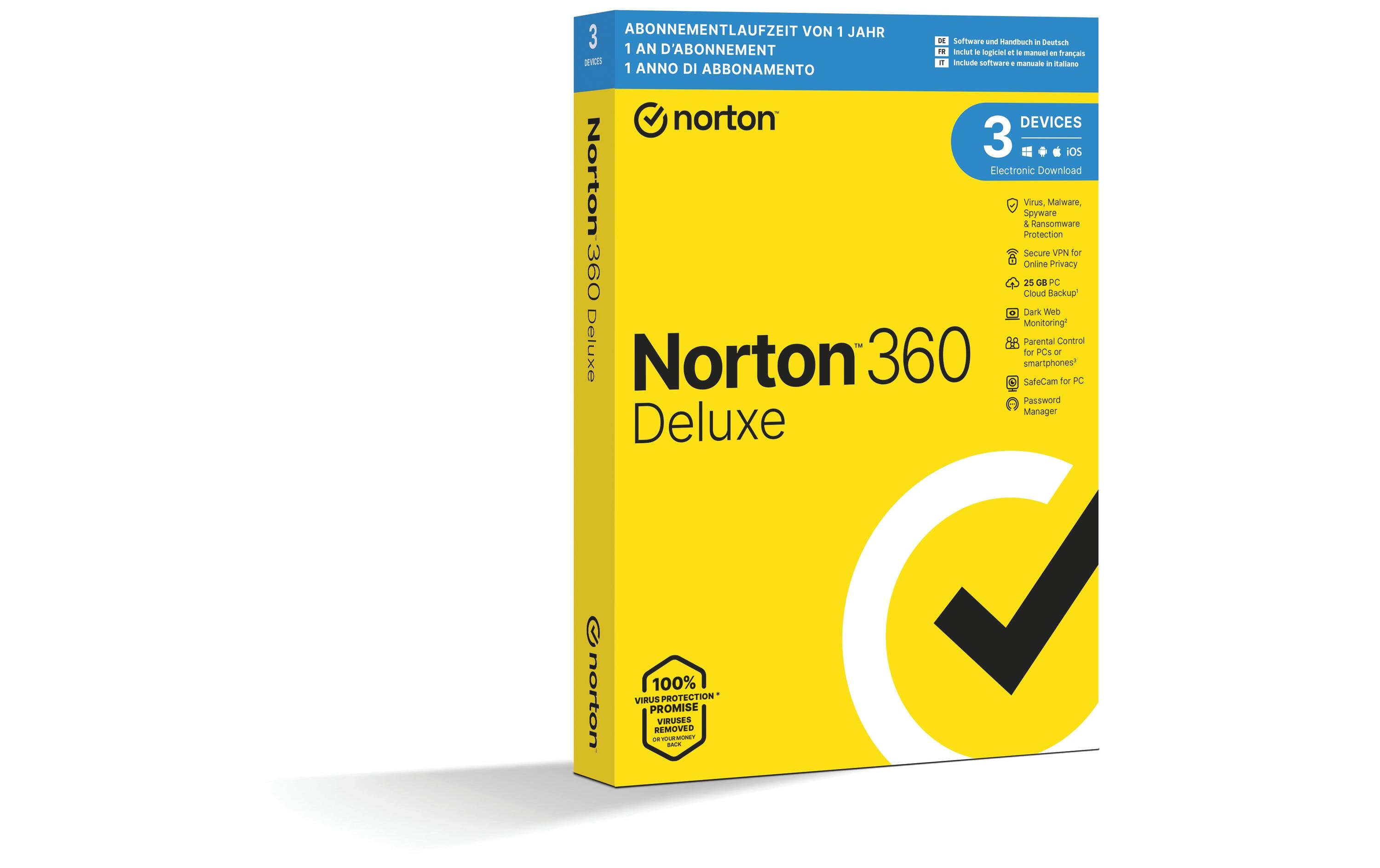 Norton Norton 360 Deluxe Box, 3 Device, 1 Jahr Norton Norton 360 Deluxe Box, 3 Device, 1 Jahr