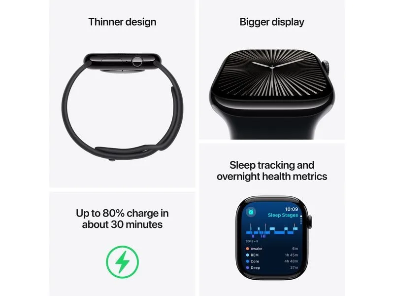 Apple Watch Series 10 46 mm Alu Jet Black Loop Apple Watch Series 10 46 mm Alu Jet Black Loop