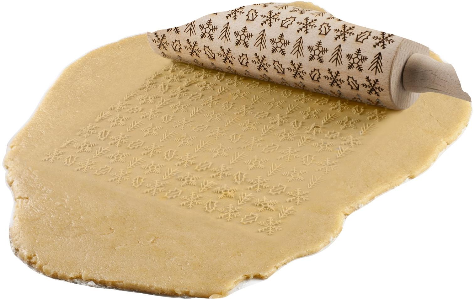 Ibili Wallholz mit Schneeflocken Deko 39.5 x 5 cm, Braun