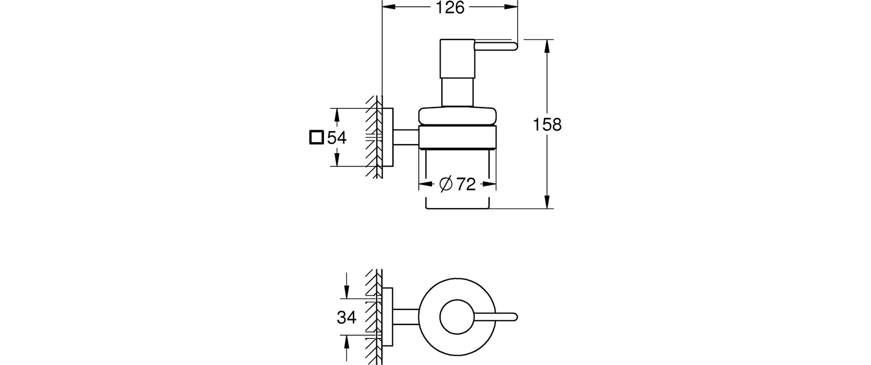 GROHE Seifenspender-Set Start Cube 160 ml, Chrom