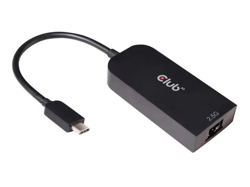 Club 3D Adapter USB 3.2 Gen1 Type C auf RJ45 2.5Gbps Club 3D Adapter USB 3.2 Gen1 Type C auf RJ45 2.5Gbps