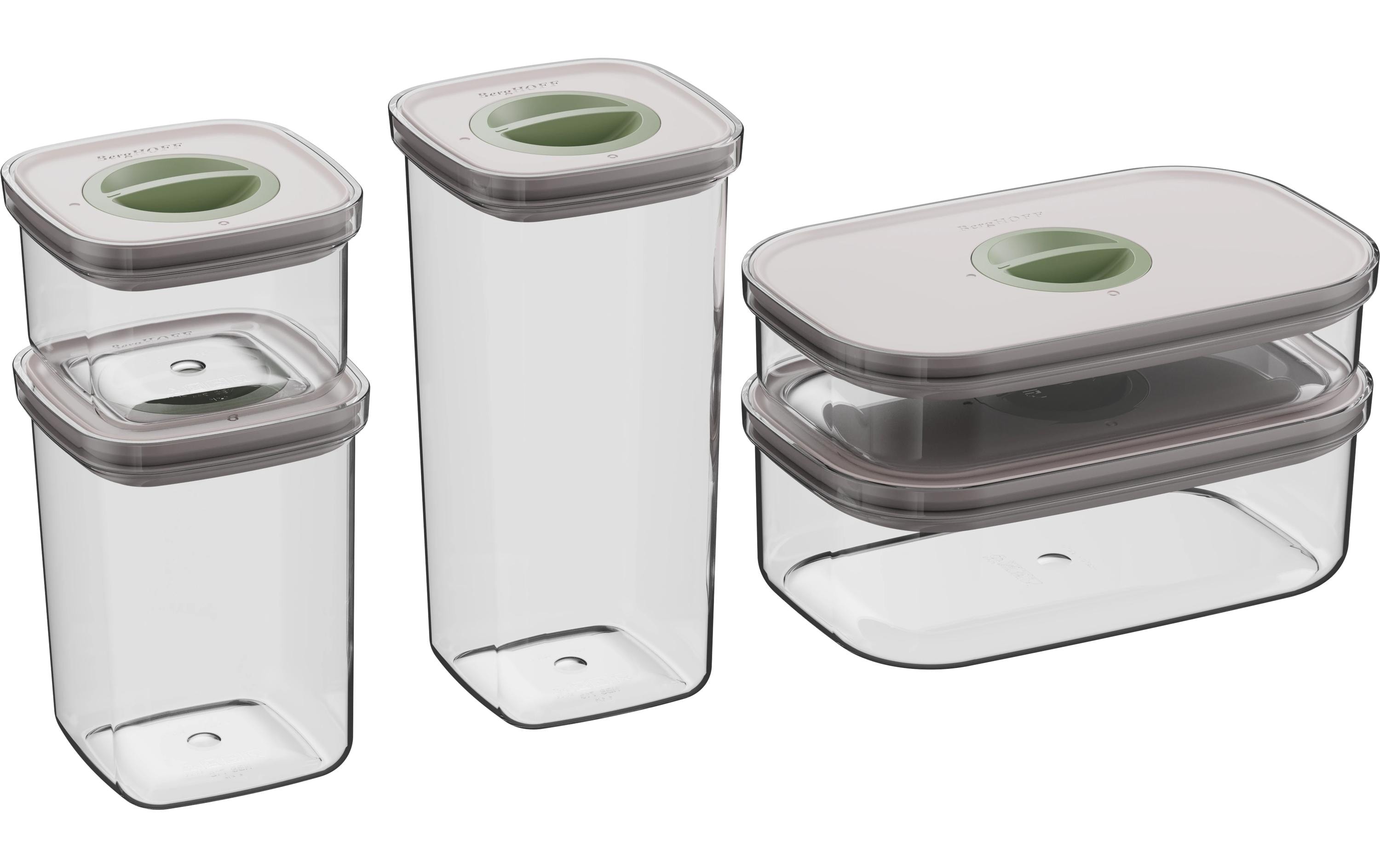 BergHOFF Vorratsbehälter Set Leo Smart Seal 5-teilig, Transparent BergHOFF Vorratsbehälter Set Leo Smart Seal 5-teilig, Transparent