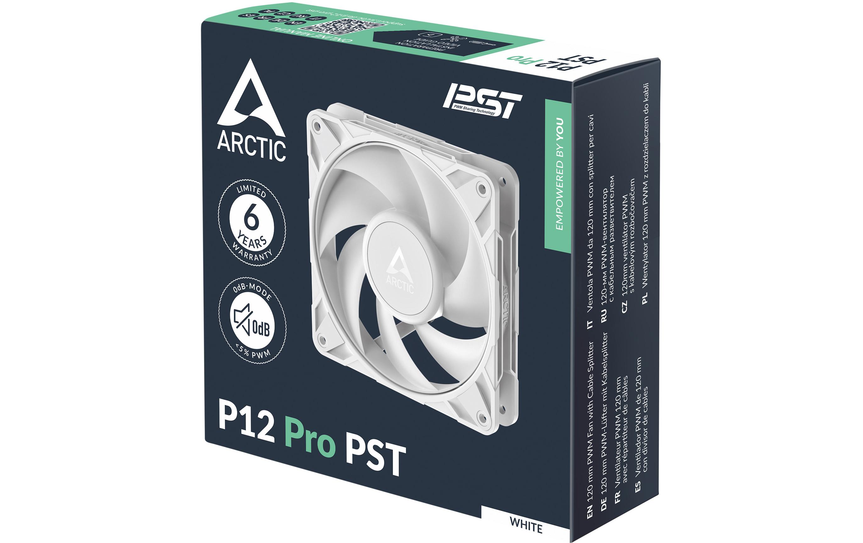 Arctic Cooling PC-Lüfter P12 Pro PST Weiss Arctic Cooling PC-Lüfter P12 Pro PST Weiss