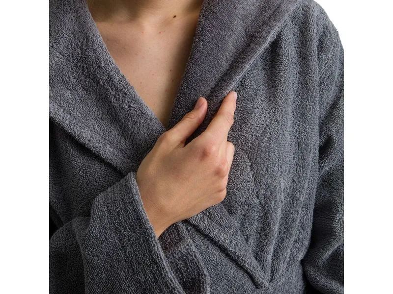 Möve Bademantel Superwuschel M, Stone Gray