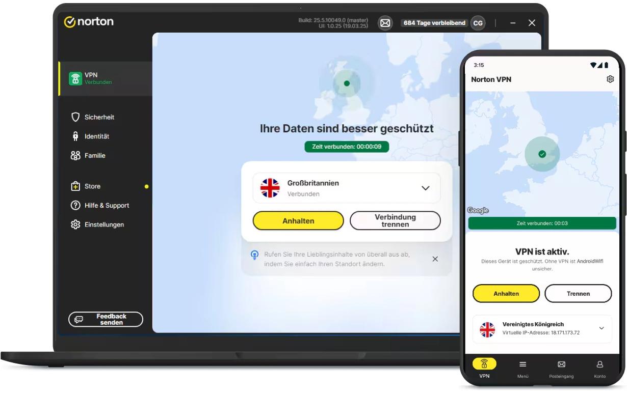 Norton VPN Ultimate ESD, Vollversion, 10 PC, 1Jahr 50 GB Norton VPN Ultimate ESD, Vollversion, 10 PC, 1Jahr 50 GB