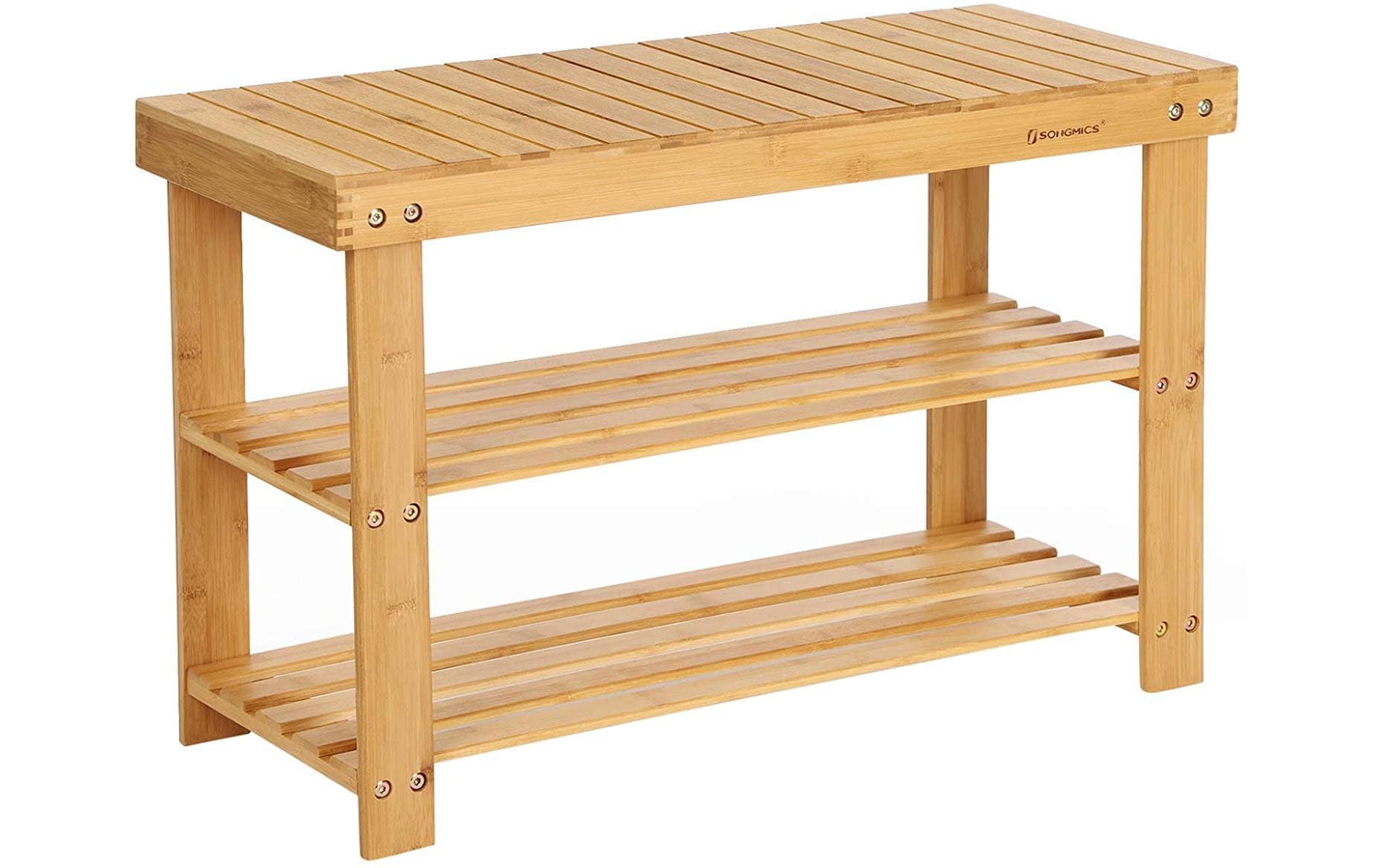 Songmics Schuhregal aus Bambus, Nature
