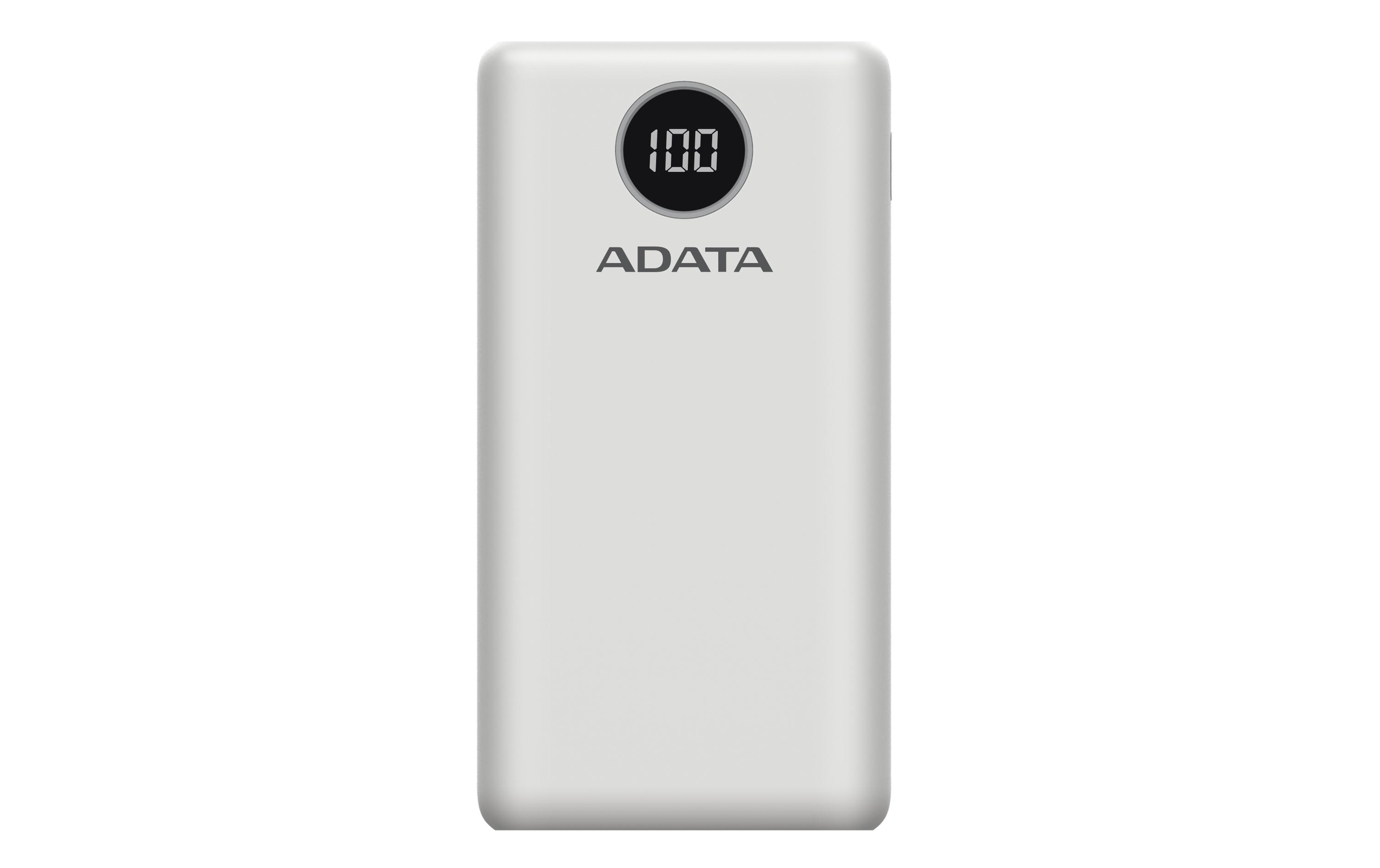 ADATA Powerbank P20000QCD (20000 mAh, USB-A, USB-C, Display) ADATA Powerbank P20000QCD (20000 mAh, USB-A, USB-C, Display)
