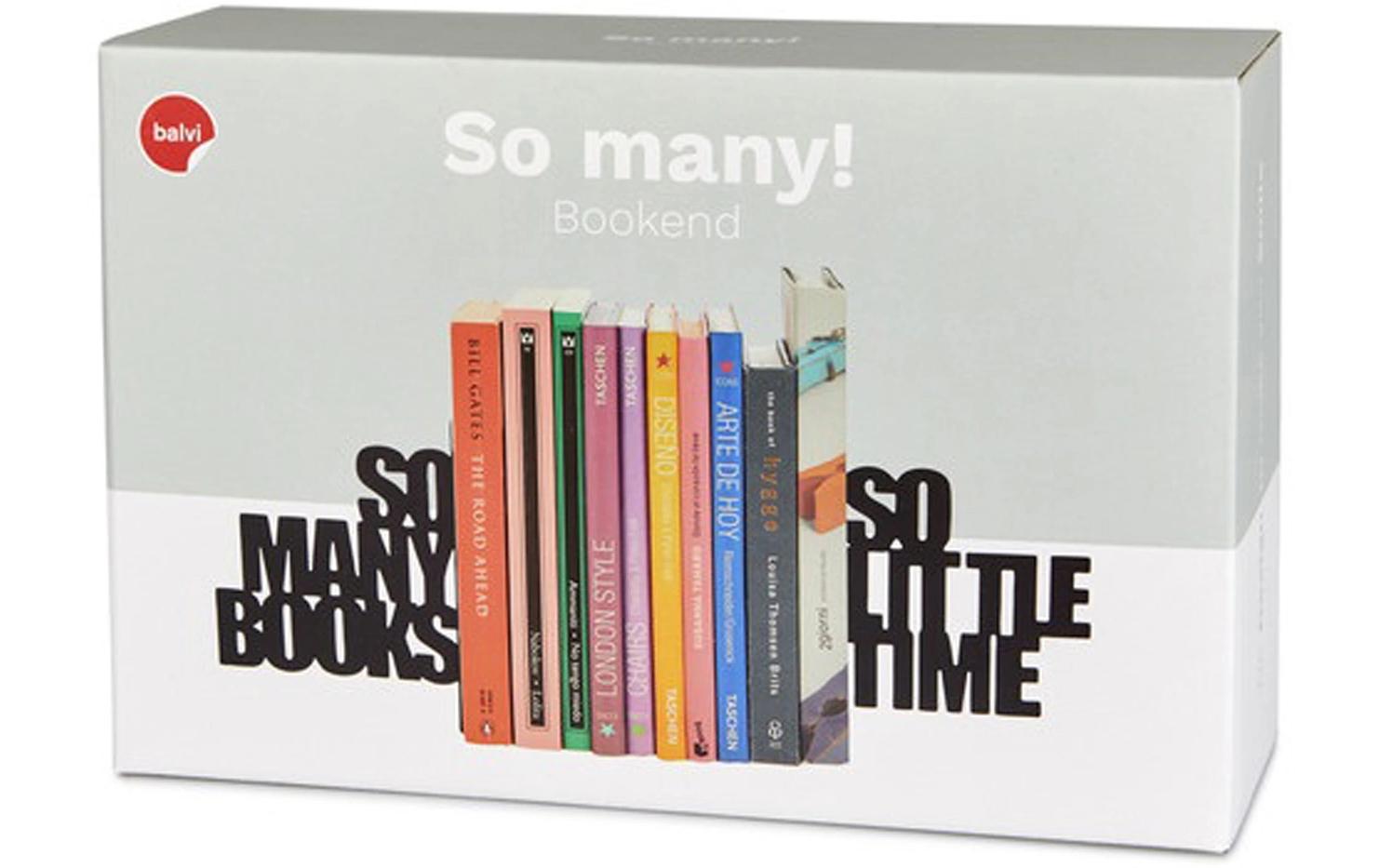 Trendform Buchstützen-Set So Many! Schwarz