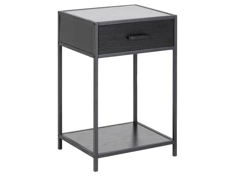AC Design Nachttisch Seaford 42 x 35 x 63 cm, Schwarz AC Design Nachttisch Seaford 42 x 35 x 63 cm, Schwarz