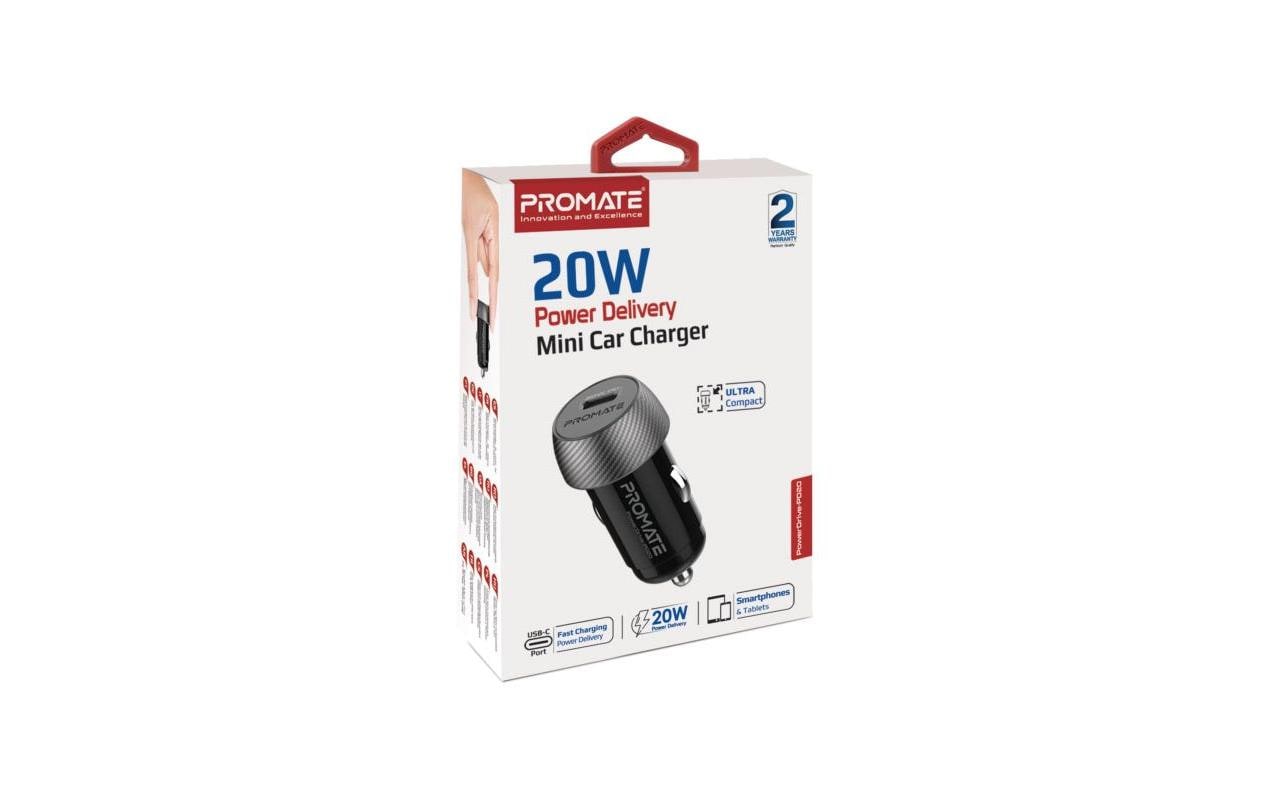 Promate Autoladegerät ProMate PowerDrive-PD20, Mini Car Charger