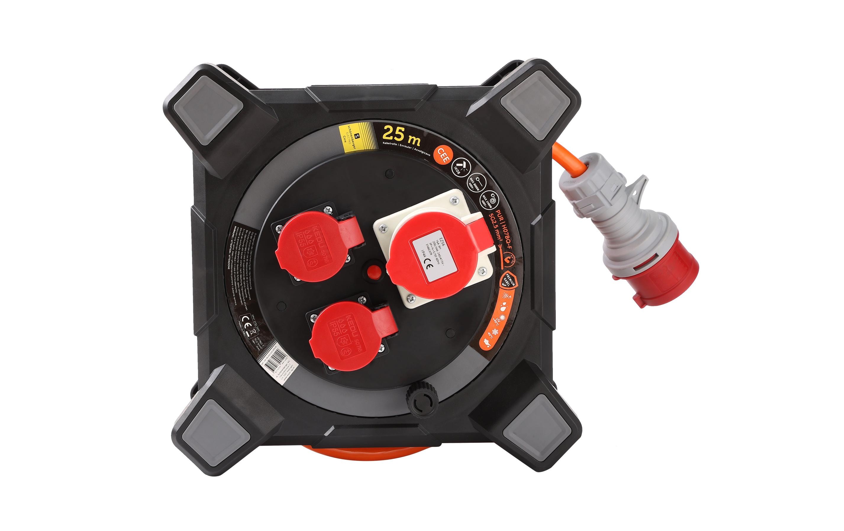 Schönenberger Kabelbox Kunststoff CEE 5P 16A IP44 25m 2 x T25