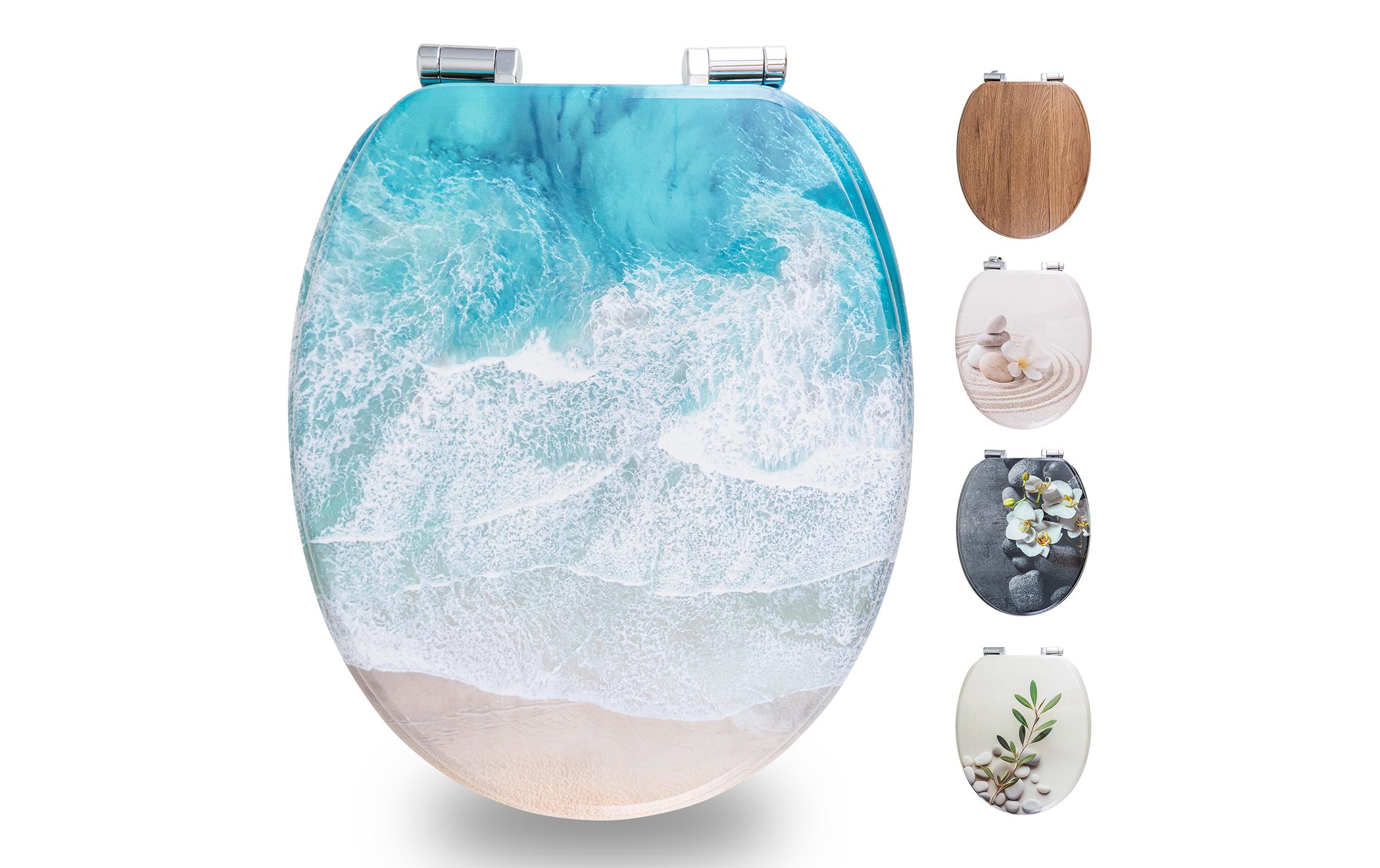 Benkstein Toilettensitz MDF türkis bedruckt