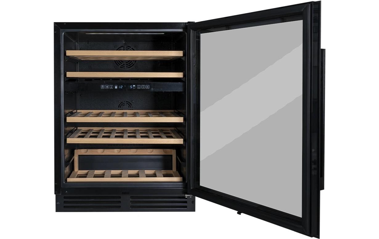 Kibernetik Einbau Weinklimaschrank WKE 46 Schwarz, Rechts, Wechselbar