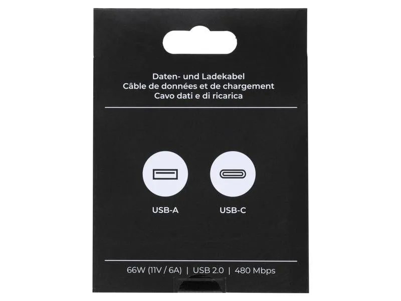 onit USB 2.0-Kabel USB A - USB C 0.5 m, Schwarz