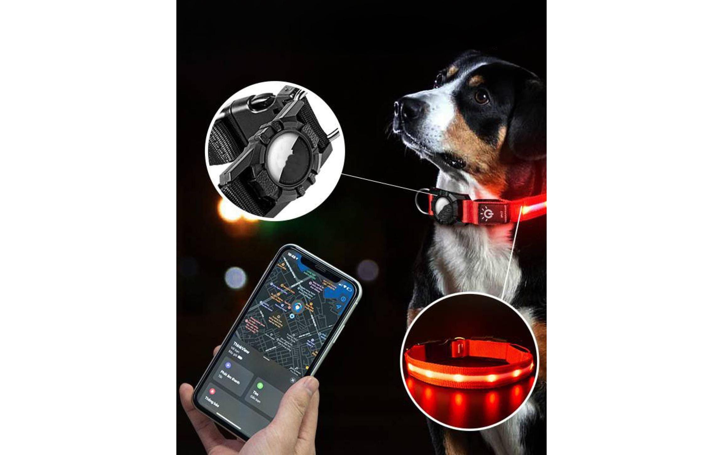 Esmée Halsband mit Airtaghalterung S