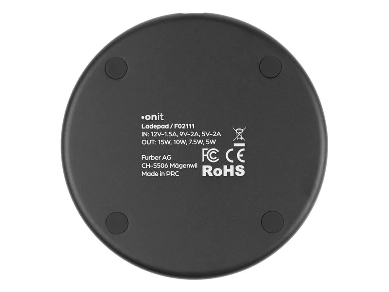 onit Wireless Charger 15 W Schwarz