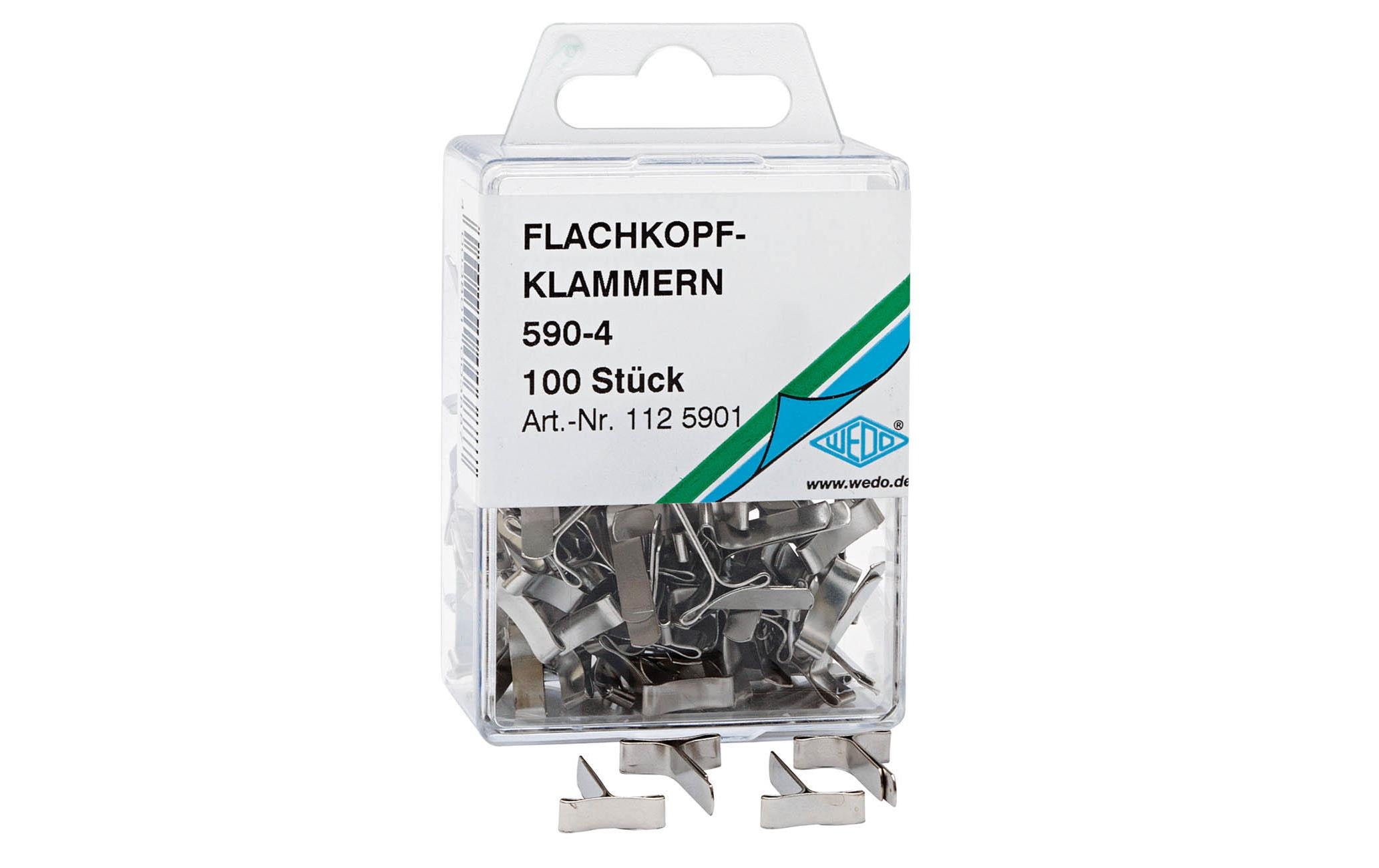 WEDO Flachkopfklammer 1.2 cm 100 Stück WEDO Flachkopfklammer 1.2 cm 100 Stück