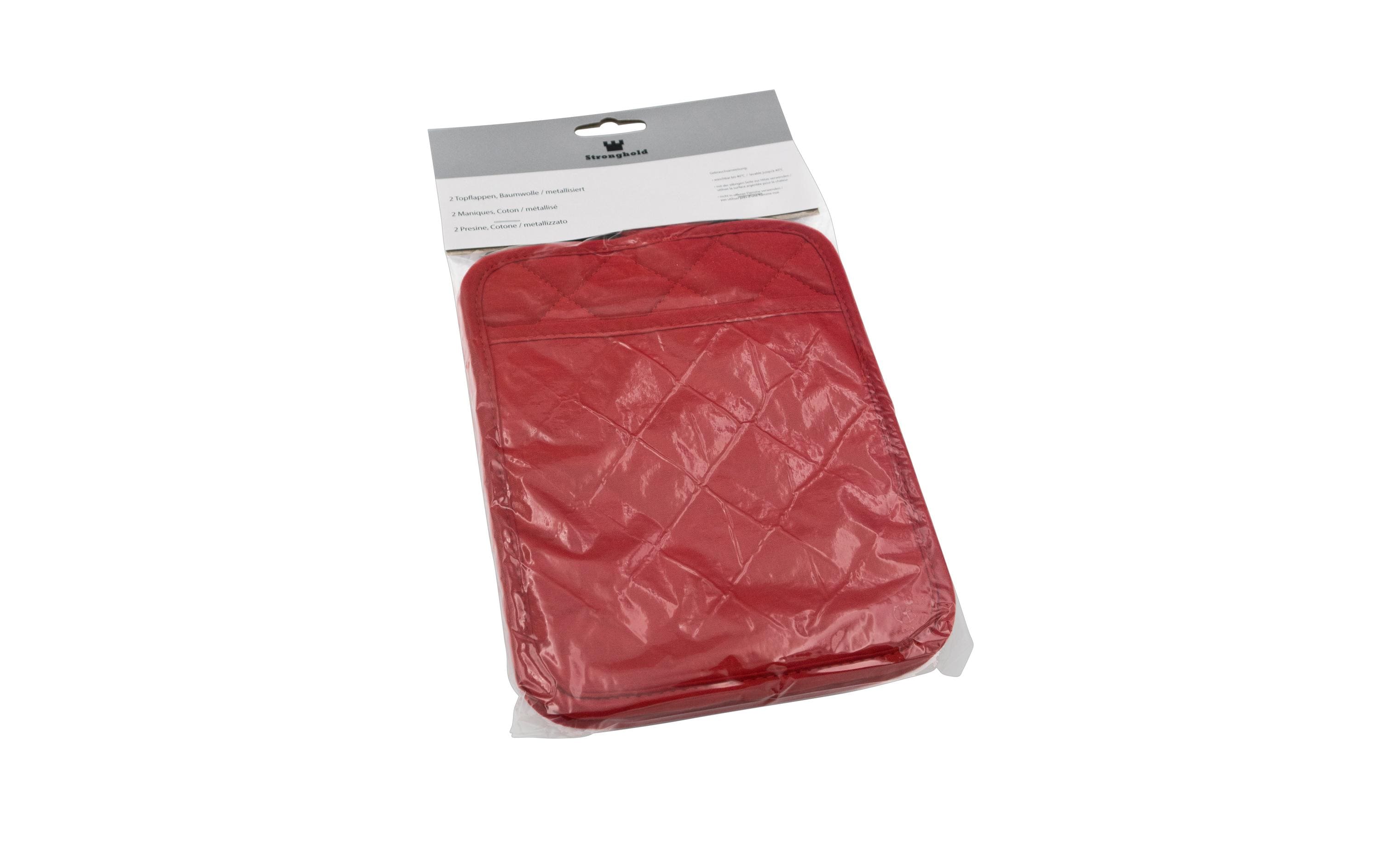 Stronghold Topflappen Silber/Rot