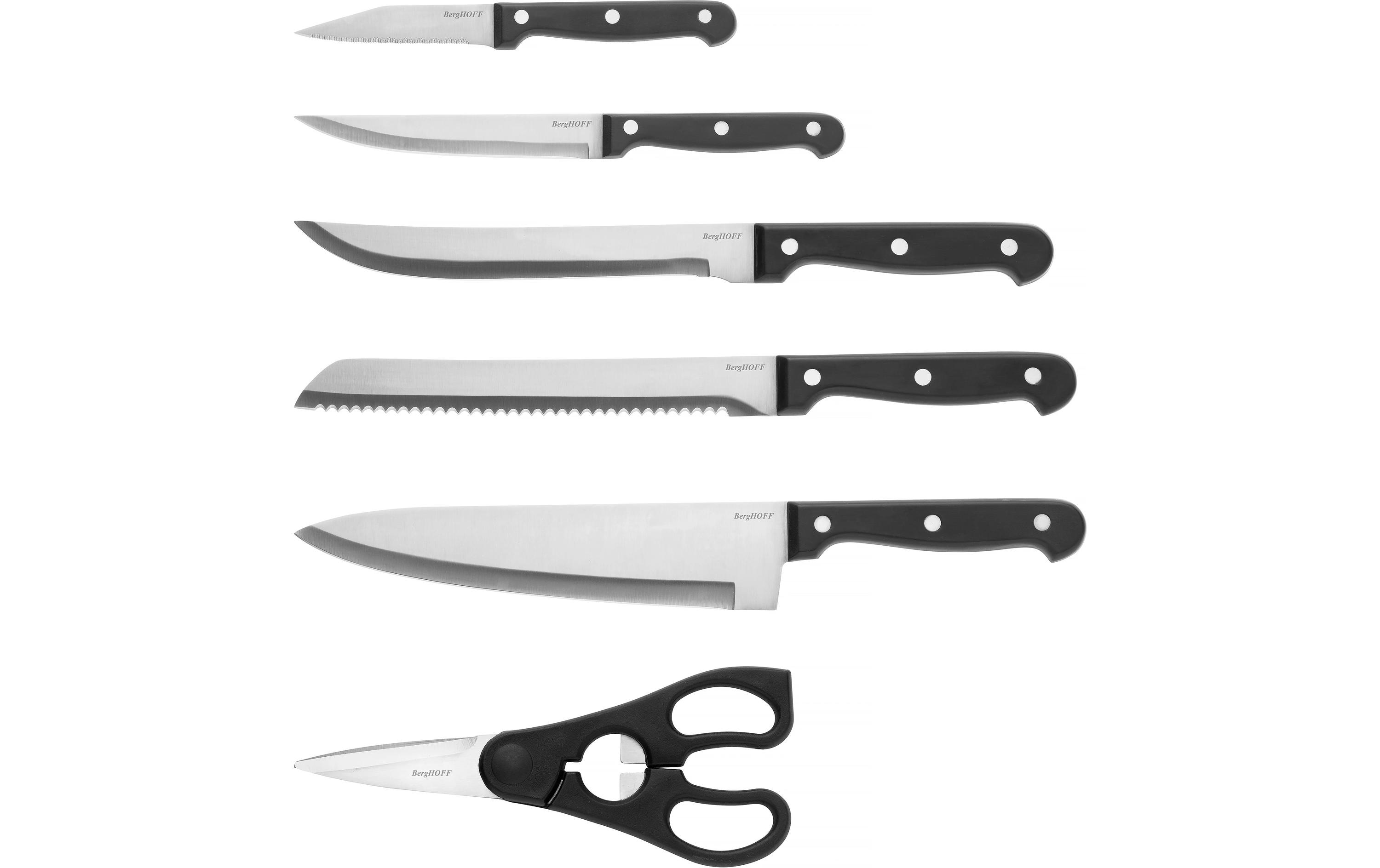 BergHOFF Messerblock-Set mit Messer Dina Pica 7-teilig Braun/Schwarz