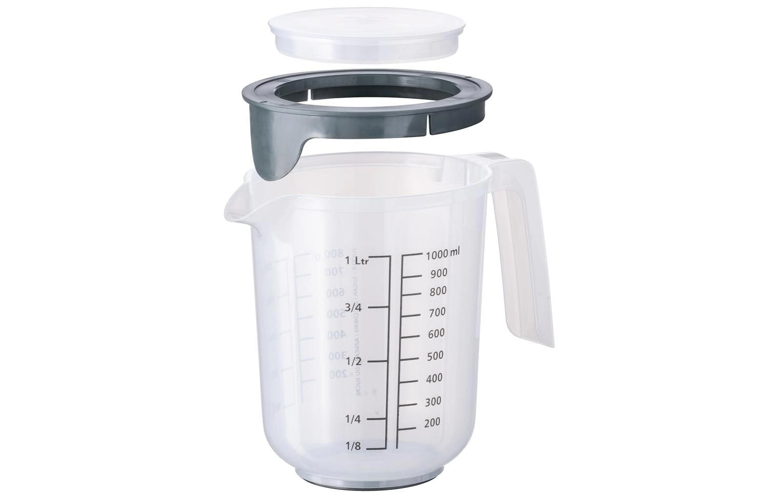 APS Rührbecher mit Deckel MIXUP 1 l, Transparent