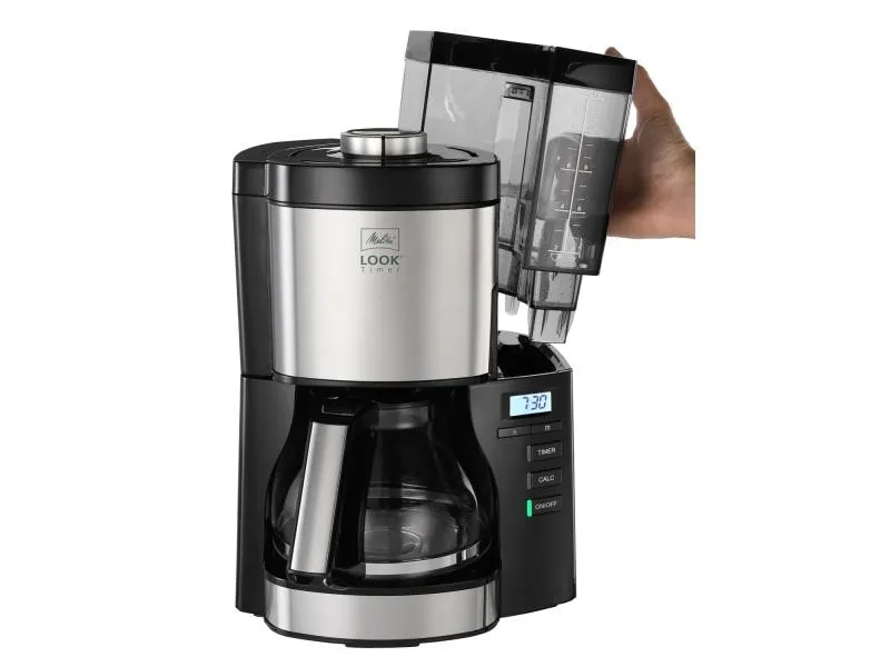 Melitta Filterkaffeemaschine Look Timer 1025-08 Edelstahl, Schwarz Melitta Filterkaffeemaschine Look Timer 1025-08 Edelstahl, Schwarz