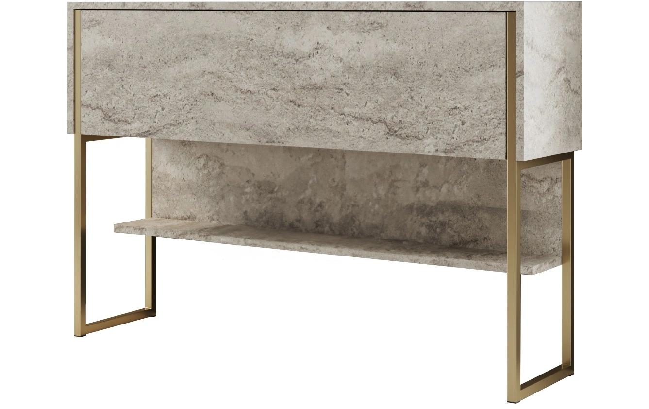 Woody Fashion Kommode Luxe Travertine/Gold, 120 x 80 x 30 cm