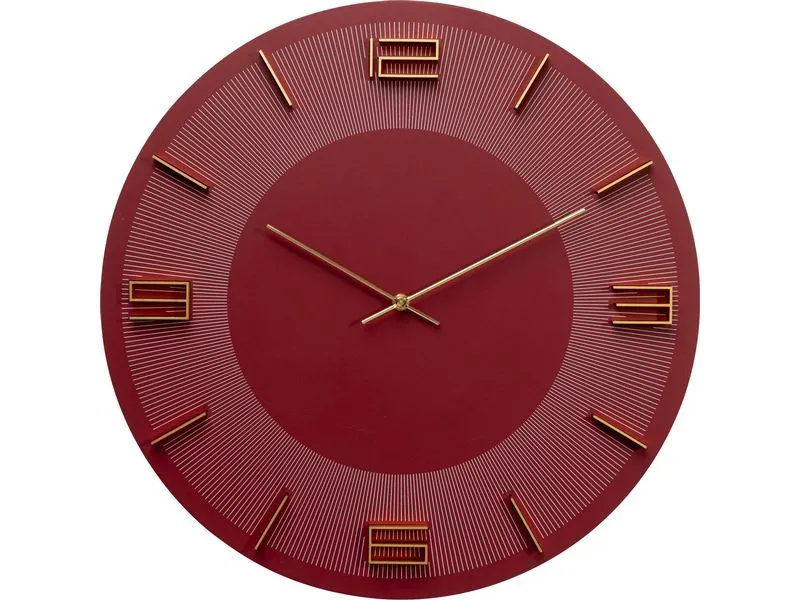 Kare Wanduhr Leonardo, Rot / Gold Kare Wanduhr Leonardo, Rot / Gold