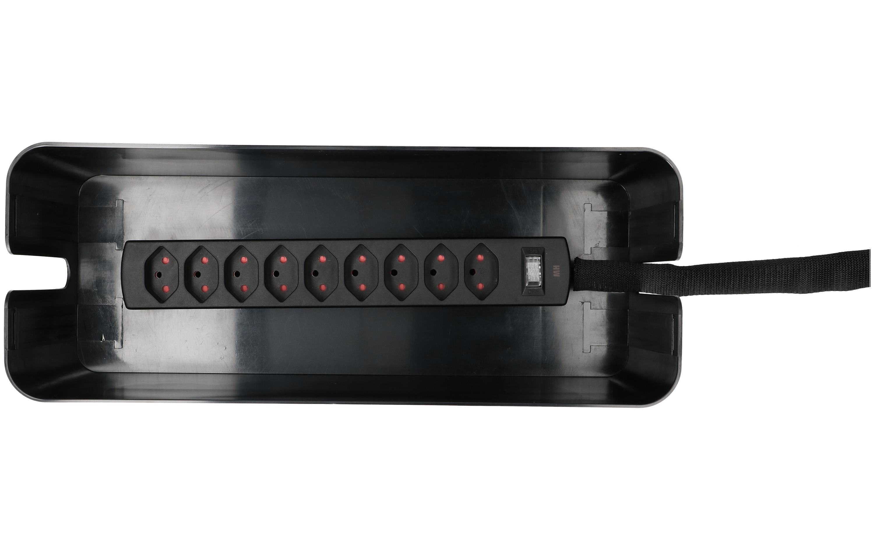 Max Hauri Kabelbox mit Steckerleiste 9x T13 Schwarz Max Hauri Kabelbox mit Steckerleiste 9x T13 Schwarz