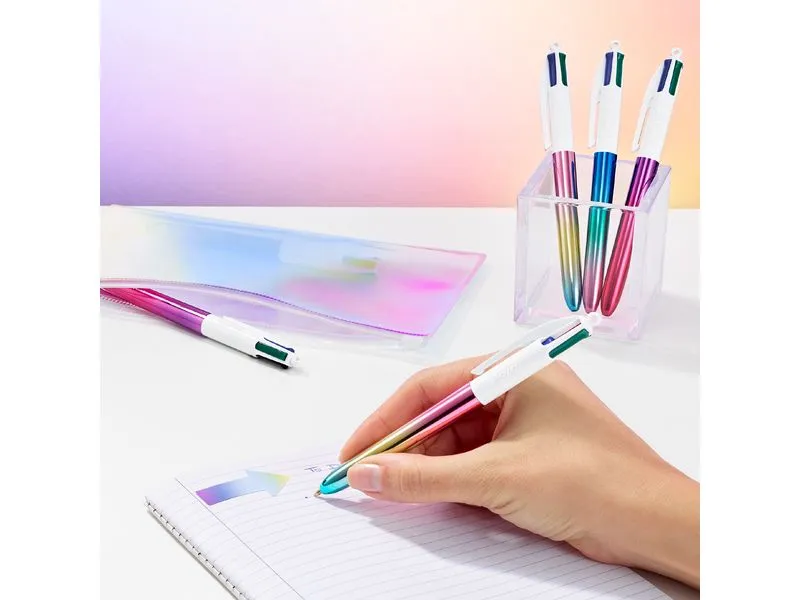 BIC Mehrfarbenkugelschreiber 4 Colours Gradient 3 Stück