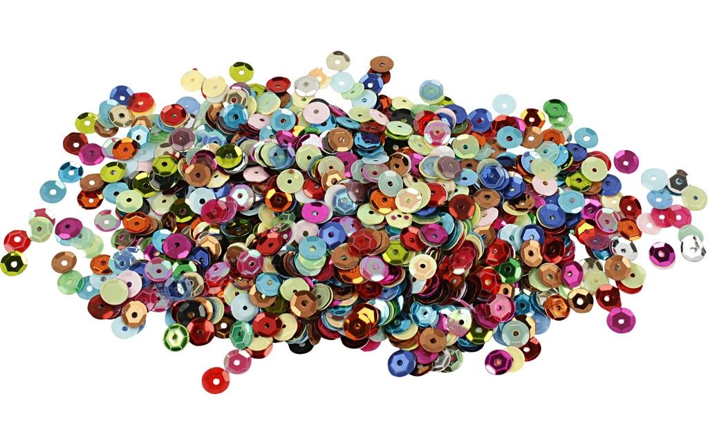 Creativ Company Pailletten 6 mm, 10 g, Mehrfarbig Creativ Company Pailletten 6 mm, 10 g, Mehrfarbig