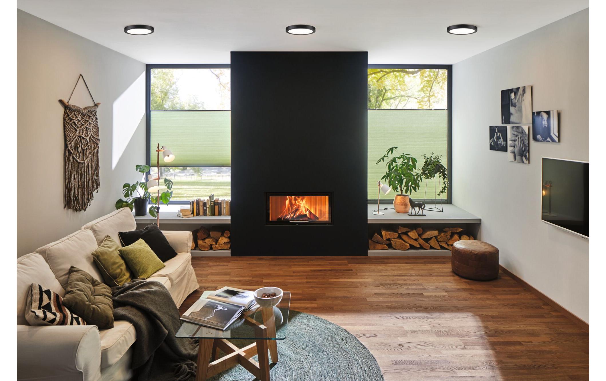 Paulmann LED Panel Abia rund 300 mm Schwarz