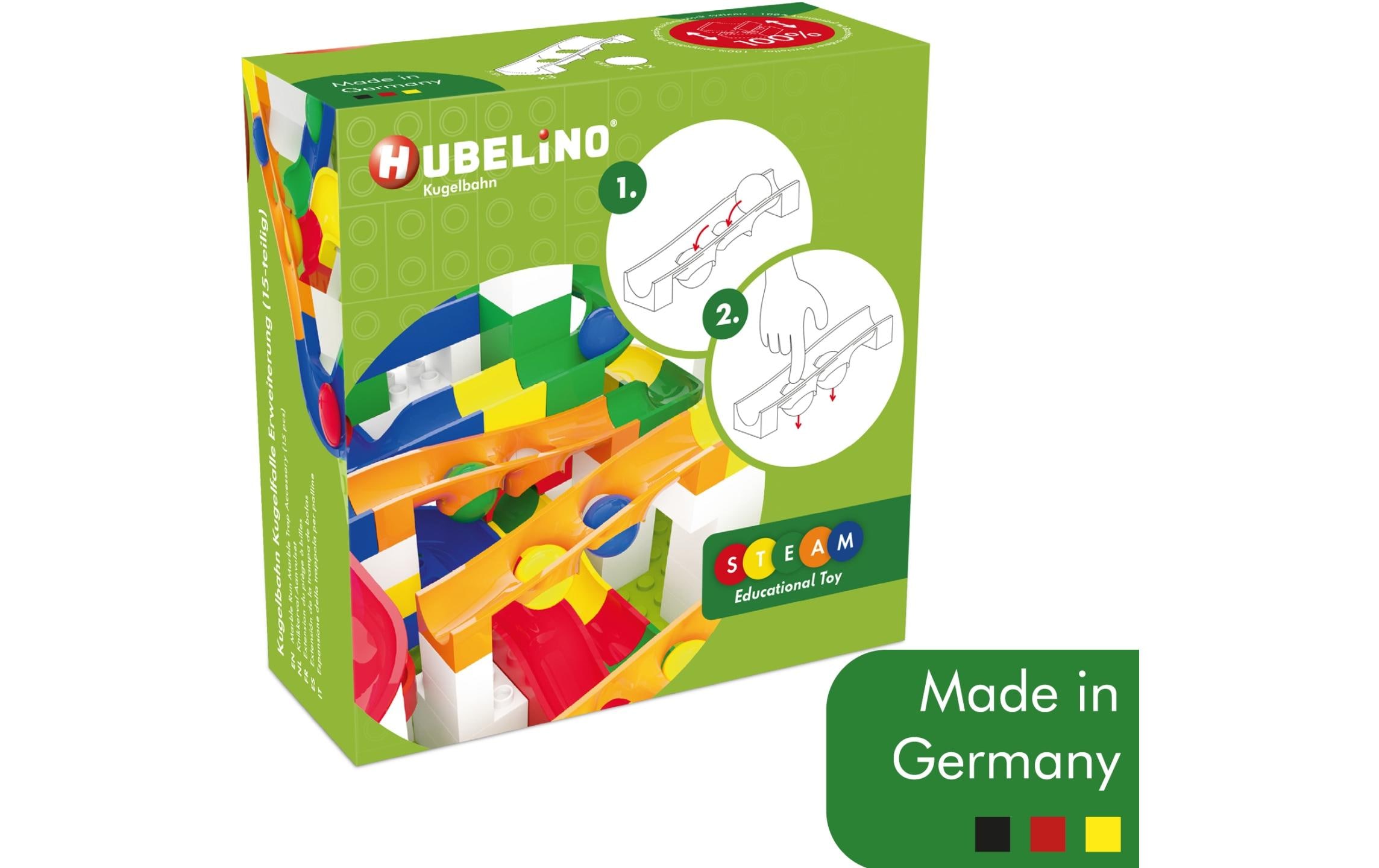 Hubelino Kugelbahn Kugelfalle Erweiterung 15 Teile