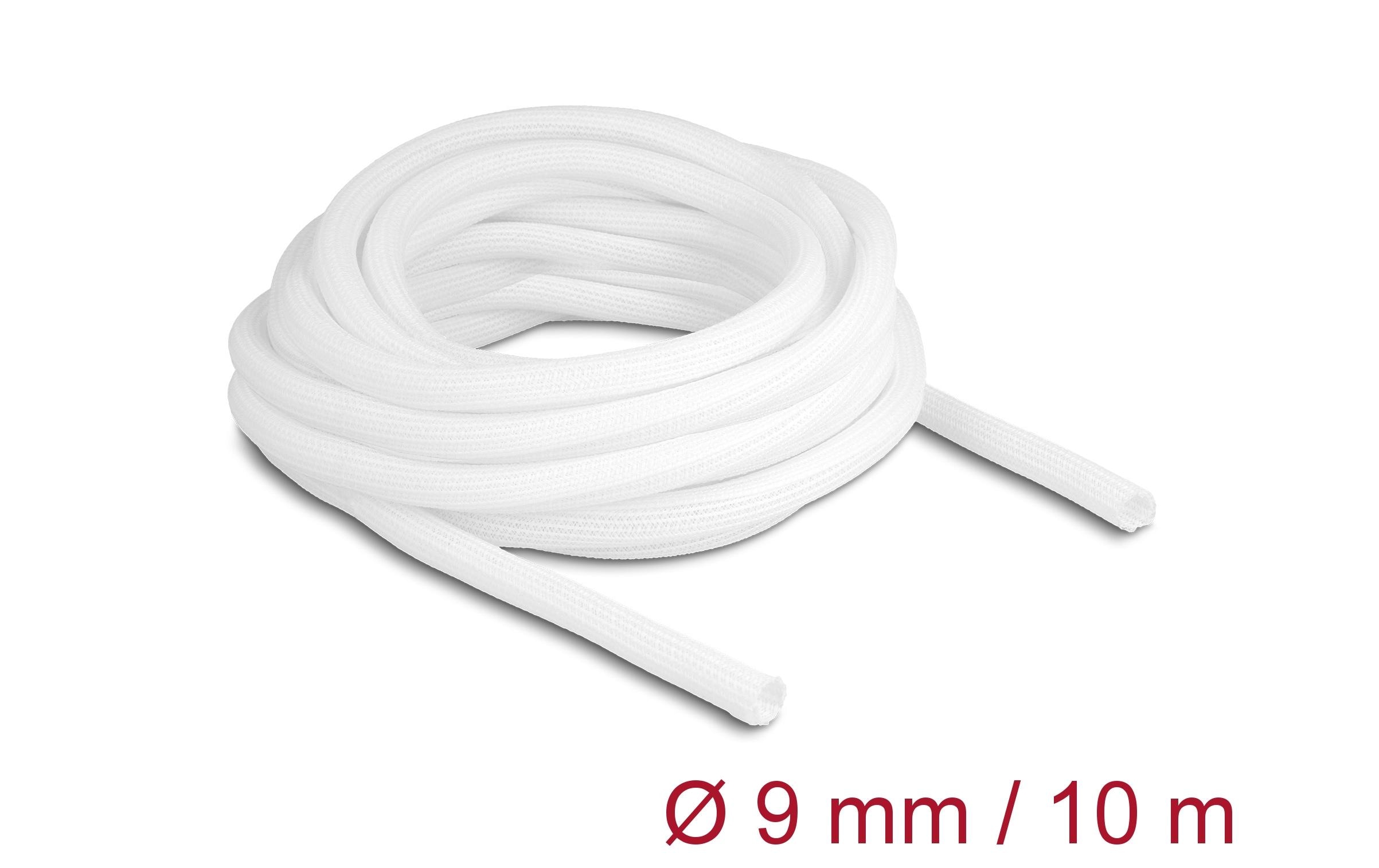 Delock Geflechtschlauch Selbstschliessend 10 m x 9 mm Weiss Delock Geflechtschlauch Selbstschliessend 10 m x 9 mm Weiss