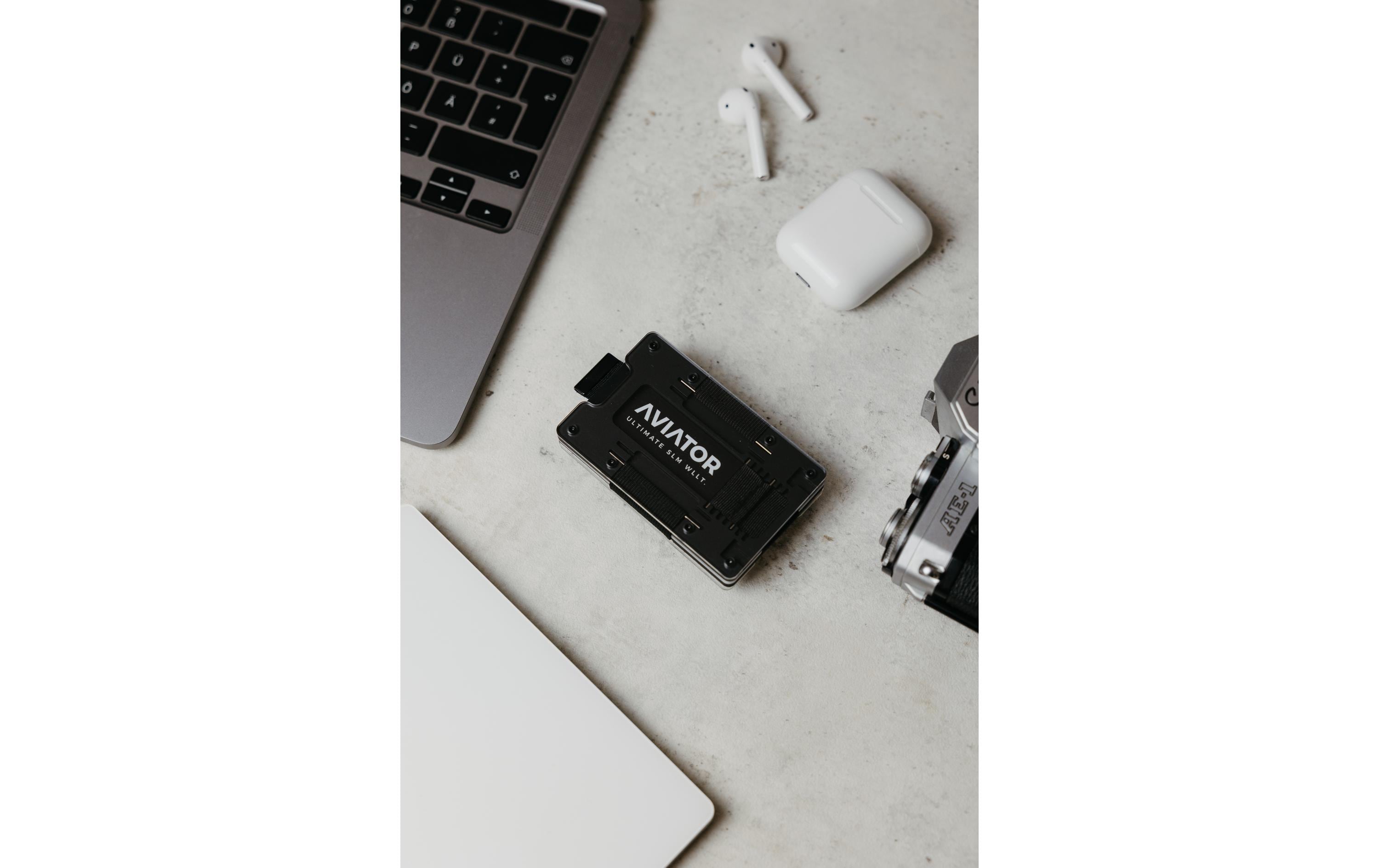 AVIATOR Wallet SLIDE Carbon cash clip fusion black