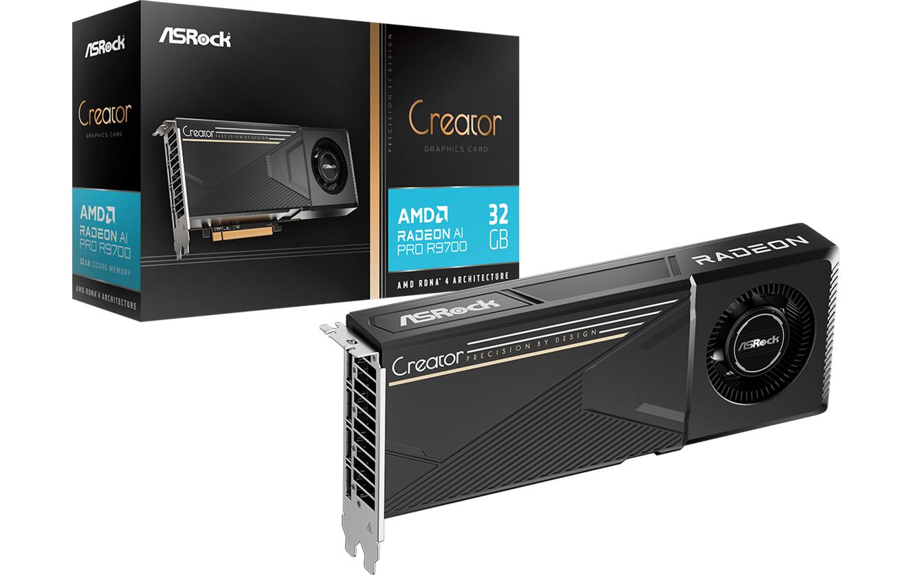 ASRock Grafikkarte Creator Radeon AI PRO R9700 32 GB