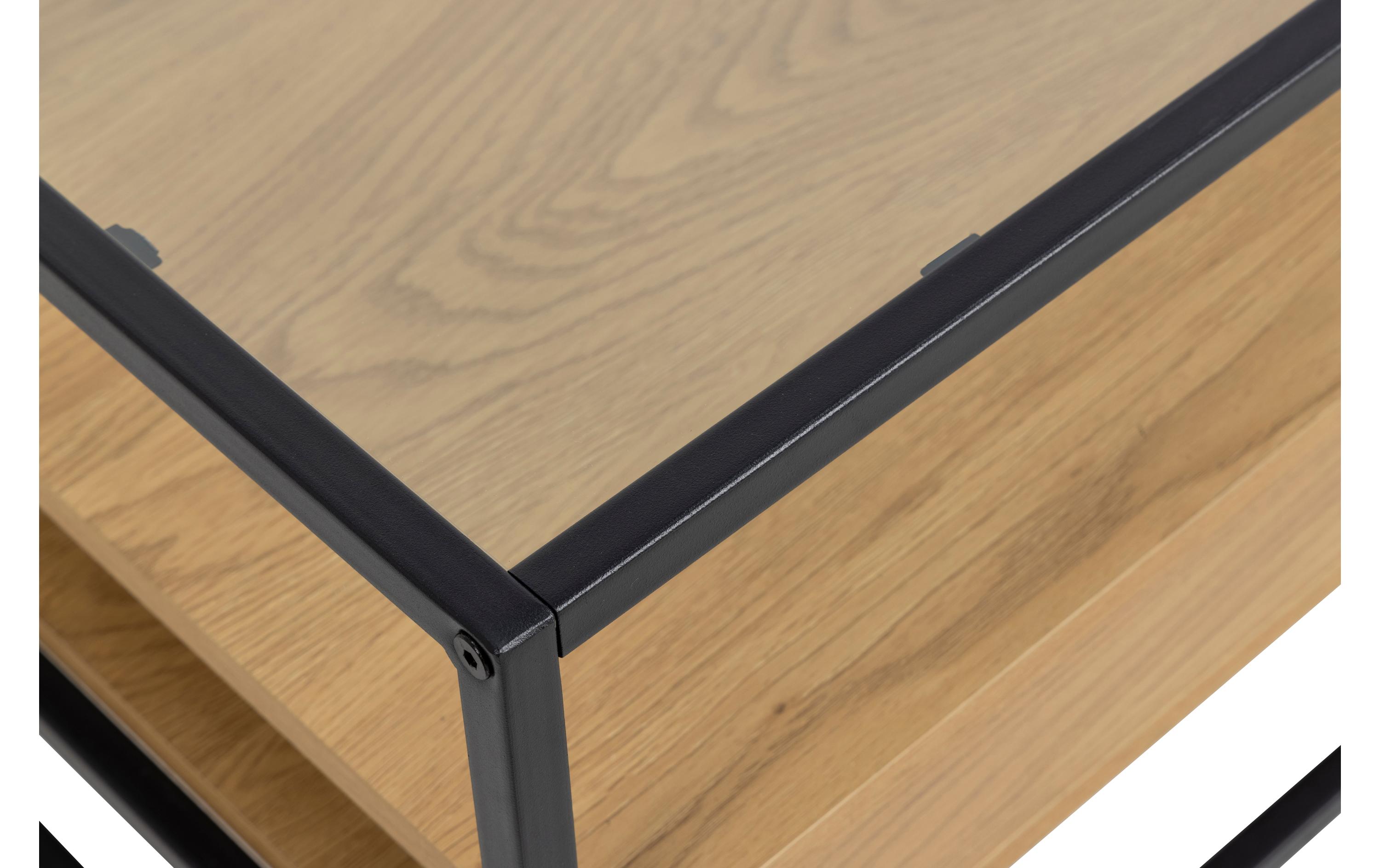 AC Design Couchtisch Randolf 80 cm x 40 cm, Nature/Schwarz