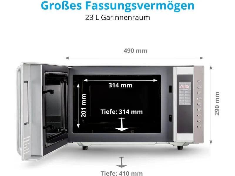 Medion Mikrowelle mit Grill MD 17495 Grau Medion Mikrowelle mit Grill MD 17495 Grau