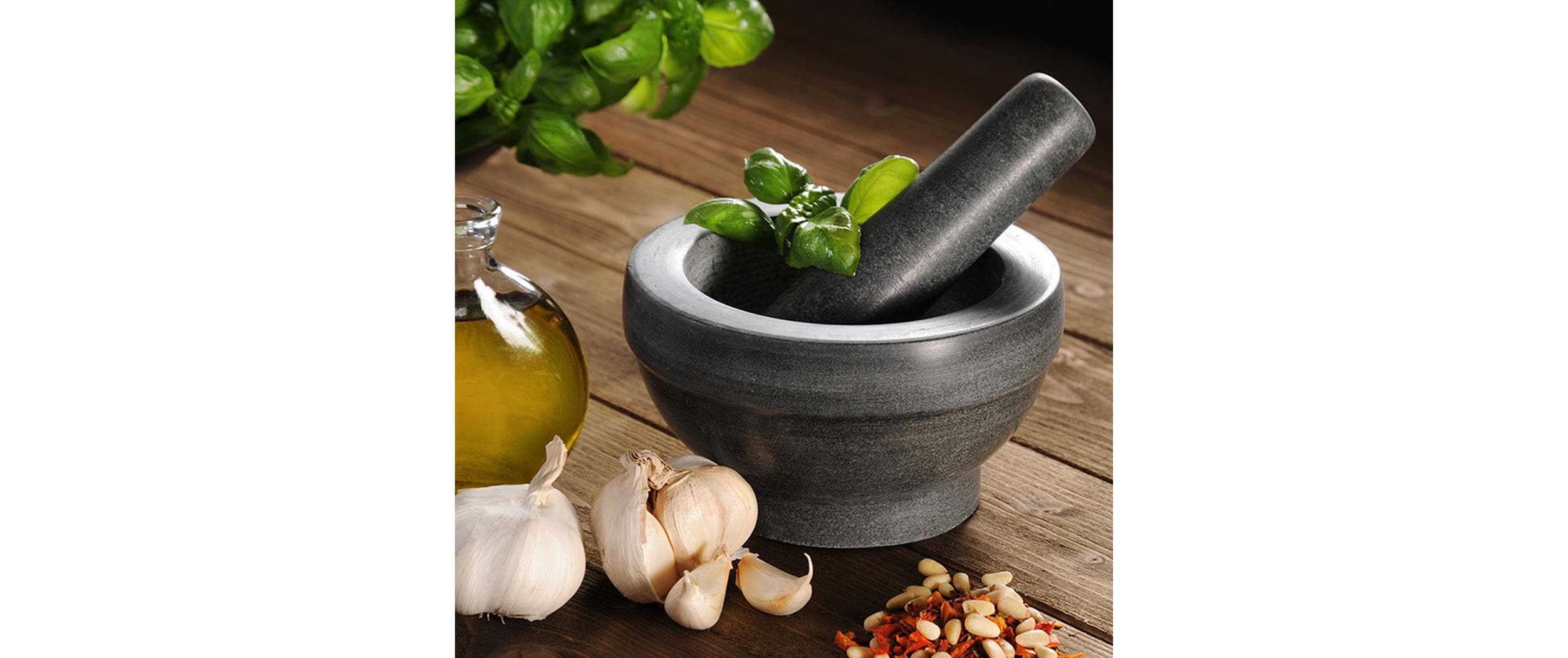 Kesper Mörser mit Stössel Granit 16 cm Grau
