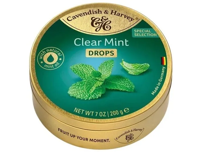 Cavendish & Harvey Clear Mint Drops 200 g Cavendish & Harvey Clear Mint Drops 200 g