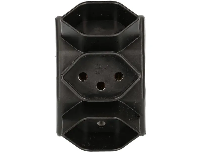 Max Hauri Mehrfachstecker 3 x T13, Schwarz Max Hauri Mehrfachstecker 3 x T13, Schwarz