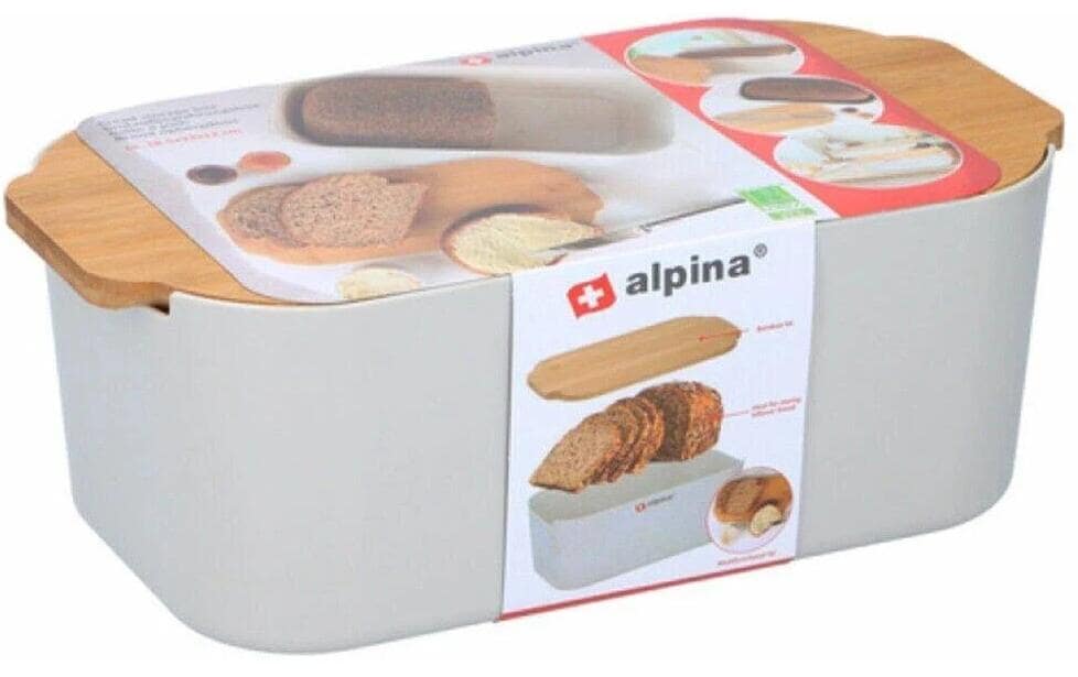 ALPINA Brotkasten Grau/Nature