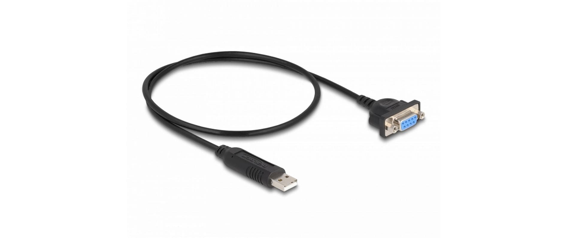 Delock Serial-Adapter USB-A – RS-232 D-Sub 9 Pin mit Muttern -