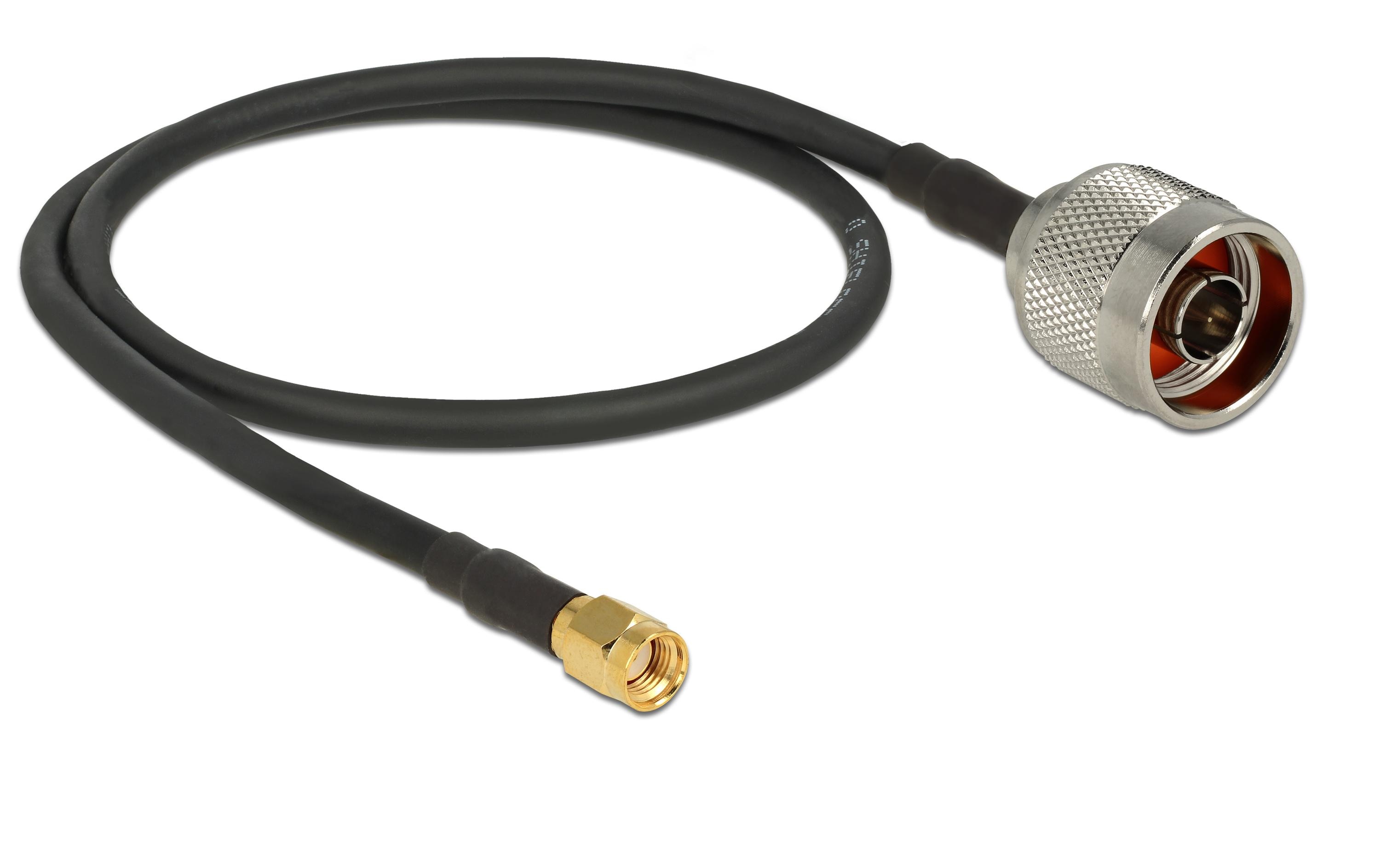Delock Antennenkabel N-Type zu RP-SMA, 0.5 m Delock Antennenkabel N-Type zu RP-SMA, 0.5 m