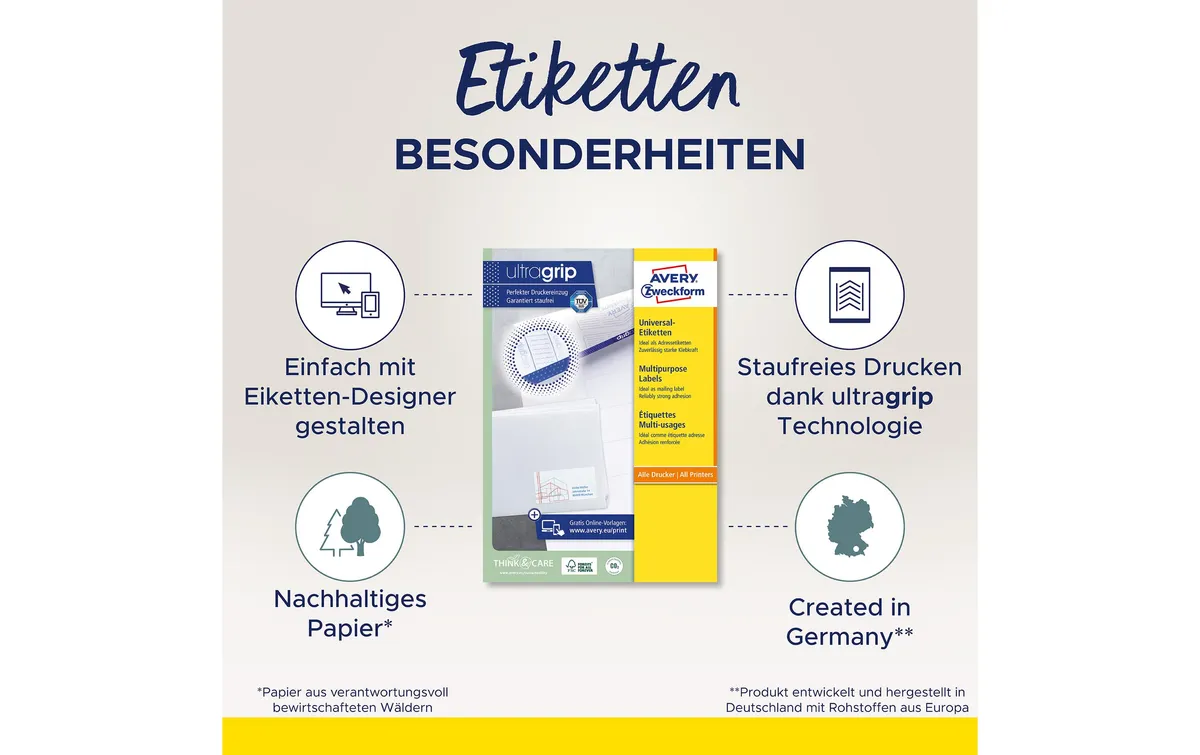 Avery Zweckform Universal-Etiketten 3483 105 x 148 mm, 220 Blatt