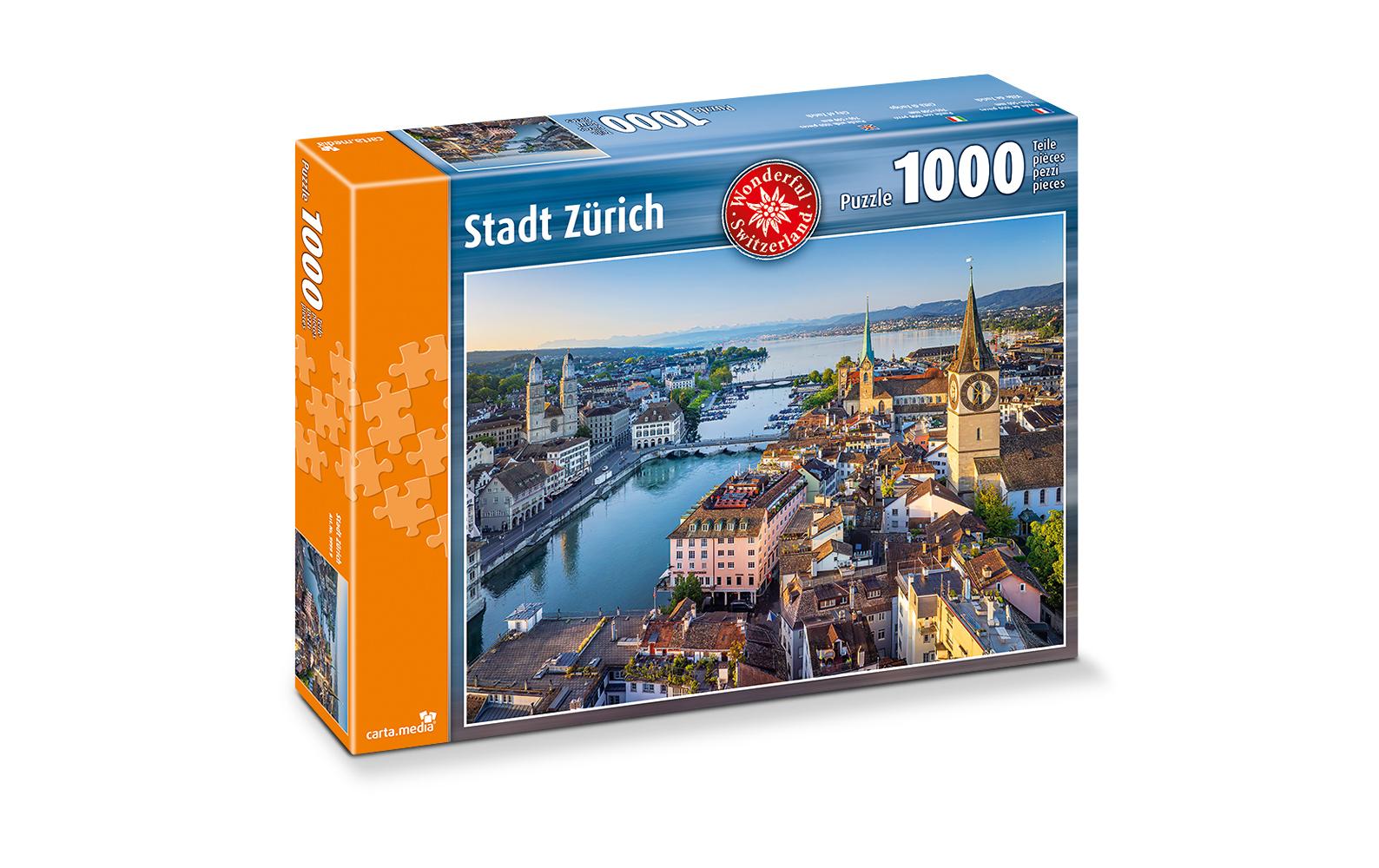 Carta.Media Puzzle Stadt Zürich 1000 Teile