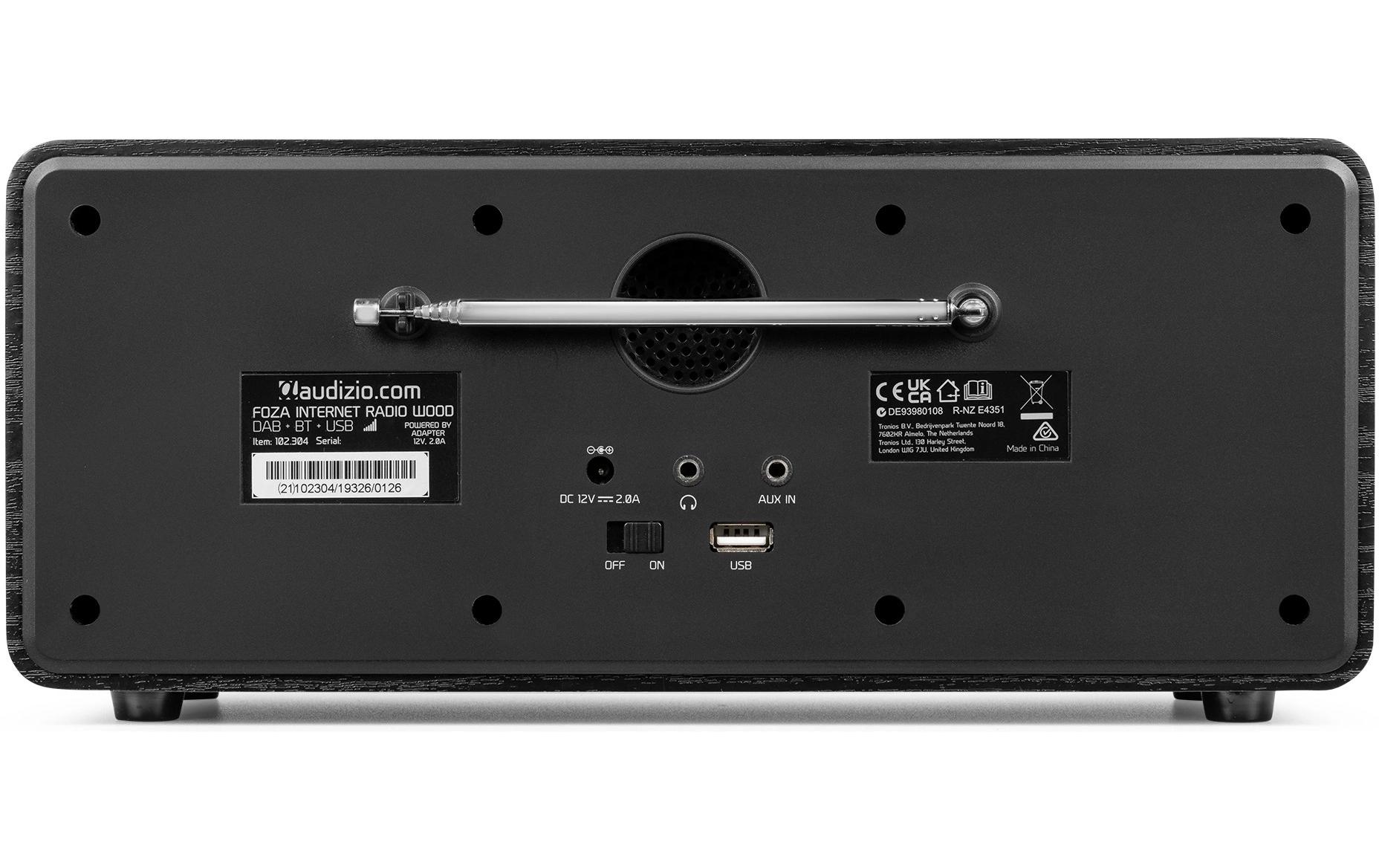 Audizio DAB+ Radio Foza Schwarz